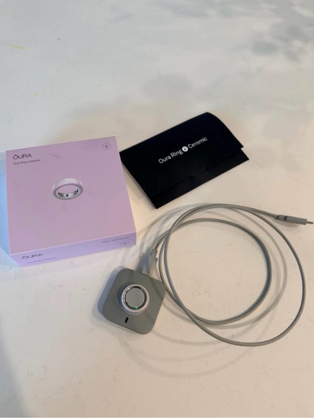 Oura Ring Gen 4 Ceramic Petal size 8